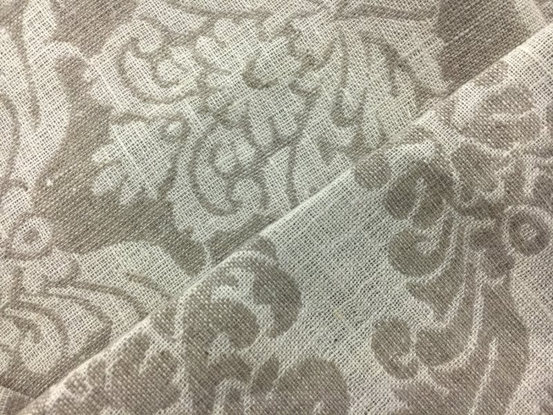 Doubleface Upholstery Linen Damask With Filigree0