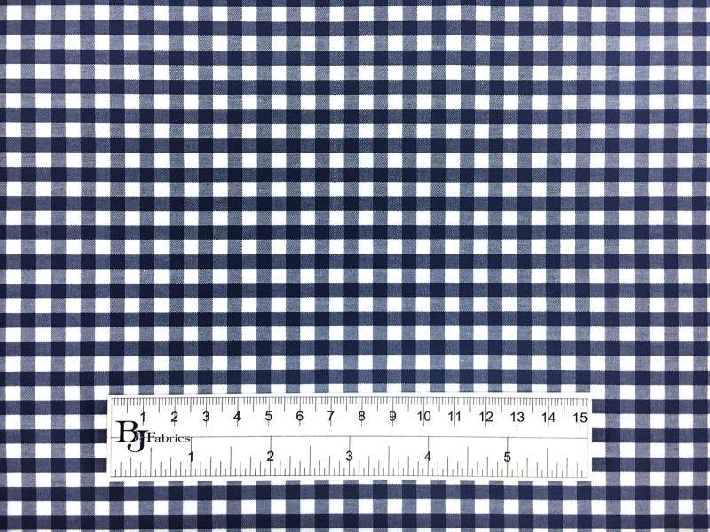 1/4" Cotton Gingham in Navy3