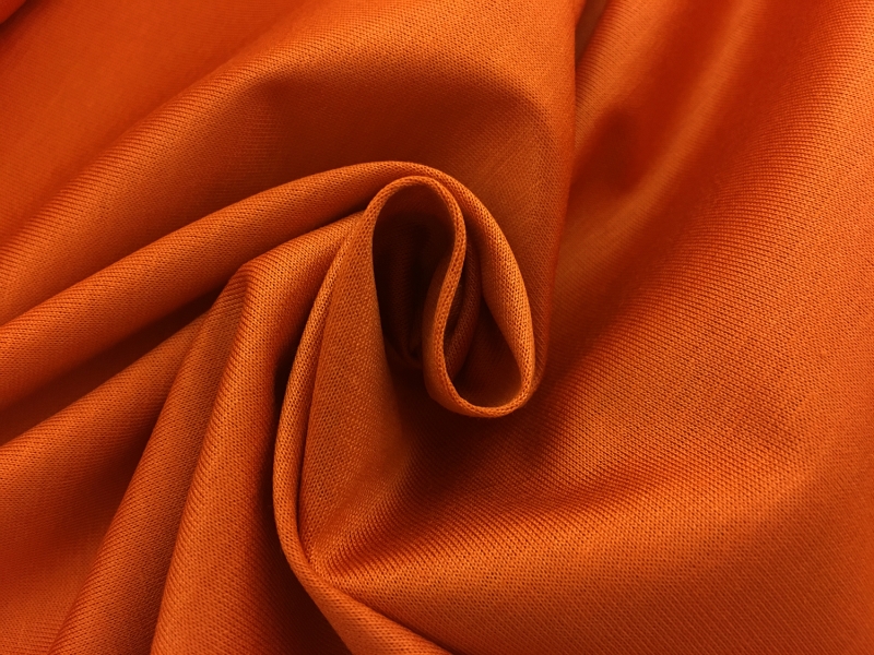 Italian Cotton Jersey in Burnt Orange1