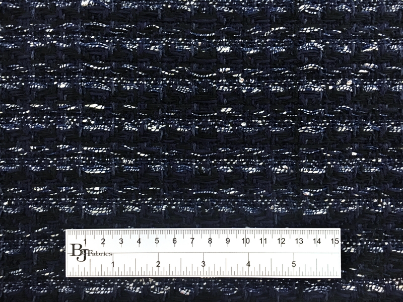 Lesage Cotton Blend Tweed in Navy2