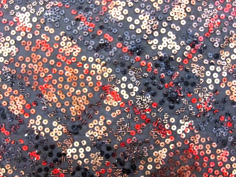 "Jakob Schlaepfer" Printed Sequins on Poly Chiffon0