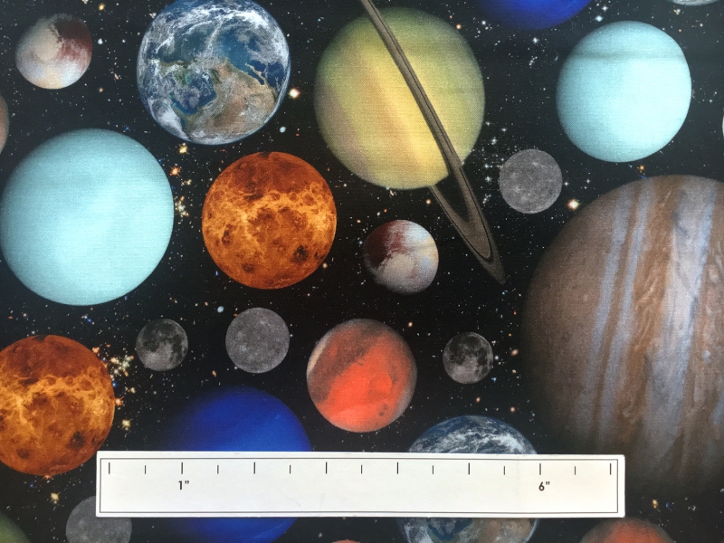 Celestial Planets Cotton Broadcloth Print3