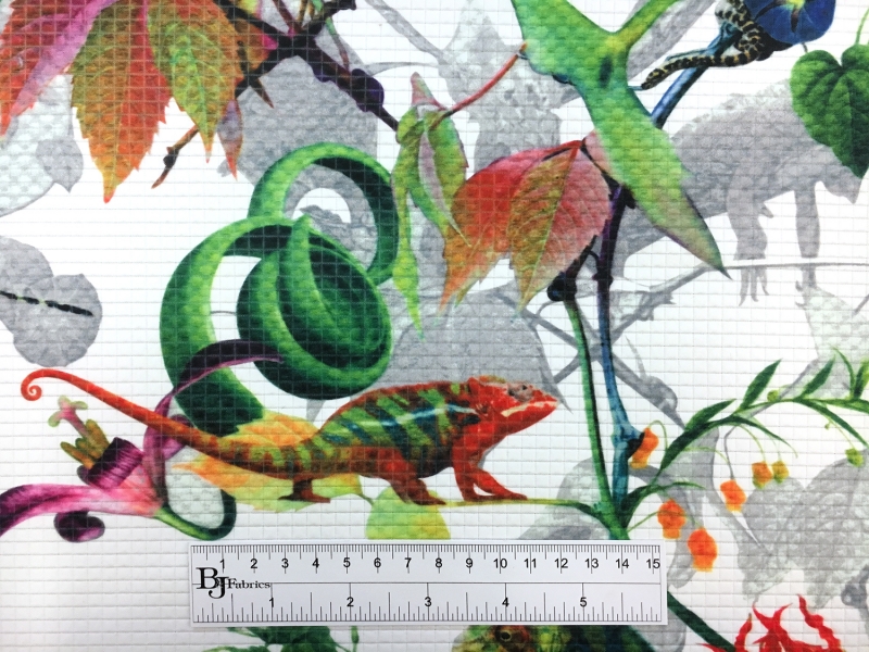 Polyester Brocade Reptile Exotica Print3