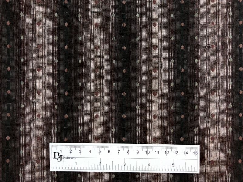 Brown Taupe Dots and Stripes Cotton Woven Novelty3