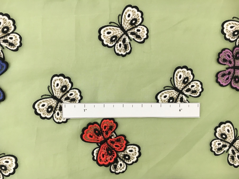 Forster Willi Embroidered and Appliquéd Butterflies on Silk Organza2