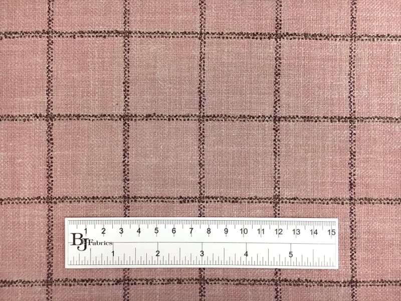 Italian Silk Linen Wool Blend Window Pane in Blush3