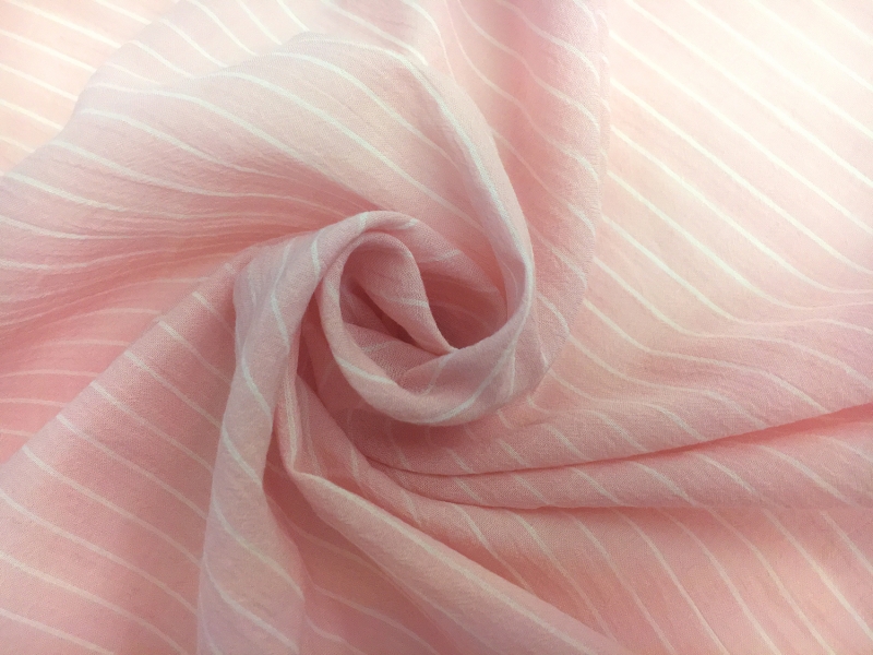 Cotton Striped Gauze in Baby Pink1