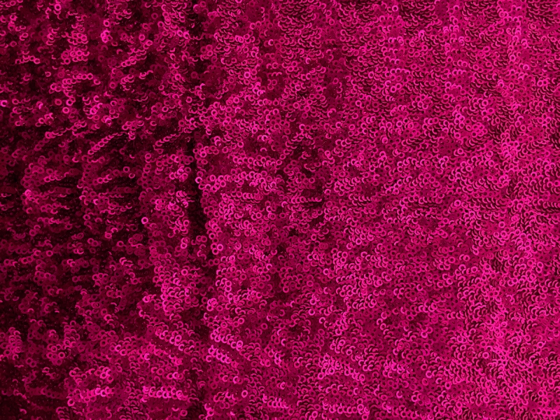 Mini Sequins on Stretch Tulle in Raspberry 2