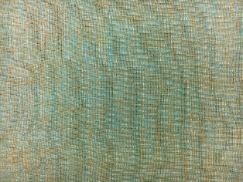 Two Toned Lightweight Linen in Turquoise Ochre2