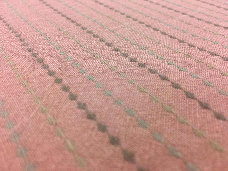 Japanese Cotton Woven Stripe Novelty in Salmon Pink2
