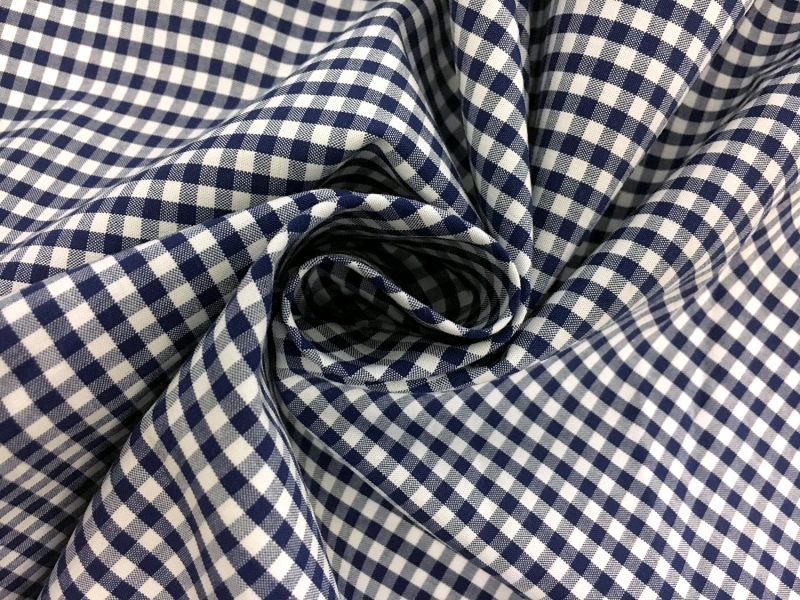 1/8" Cotton Gingham in Navy1