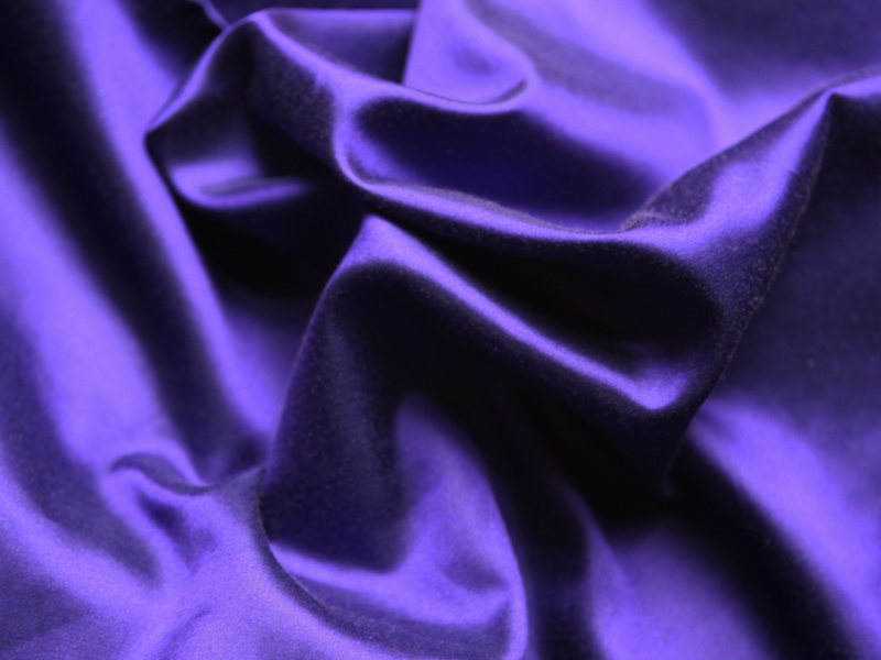 Silk and Cotton Sateen in Royal0
