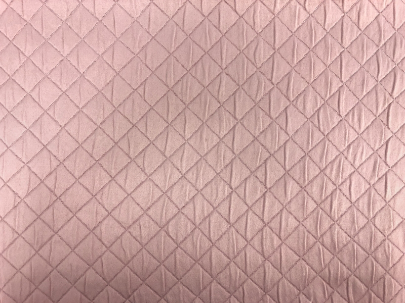 Diamond Quilted Woven Polyester in Blush0