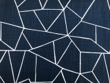 Denim Blue Cut Glass Cotton Upholstery Print0