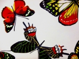 Silk Chiffon in Butterfly Print0