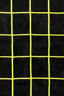 Silk Charmeuse Panel with Neon Puff Paint Grid0