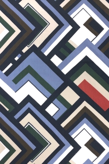 Multicolor Geometric Cotton Lawn Print0