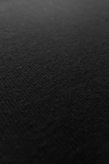 Japanese Cotton Tubular Rib Knit in Black0