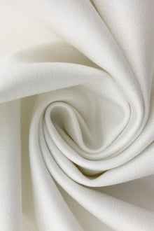 Italian Stretch Matte Silk Crepe in Silk White0