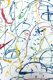 Cotton Twill With Paint Strokes Print0