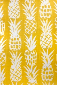 Yellow Pineapples Polyester Outdoor Print0