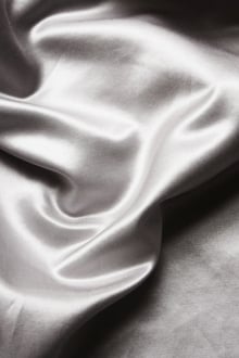 Silk and Cotton Sateen in Silver0