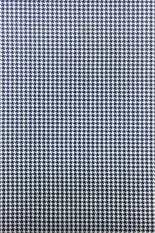 Italian Superfine Wool and Silk Houndstooth in Blue0