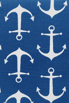Cotton Canvas With Anchor Print0