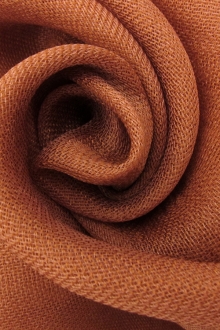 Fine Plain-Weave Solid Silk Gazar - Burnt Orange