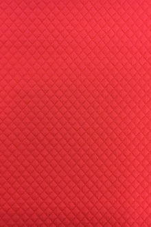 Poly Spandex Novelty Quilted Knit in Coral0
