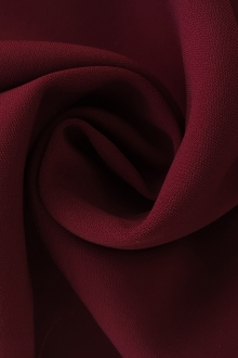Polyester and Spandex Stretch Crepe in Bordeaux0