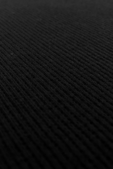 Japanese Cotton Rib Knit in Black0
