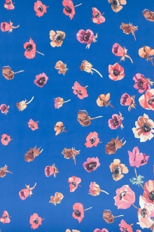Printed Silk Satin Chiffon with Floral Degradé0