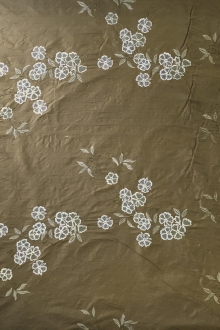 Embroidered Silk Shantung with Floral Degradé0