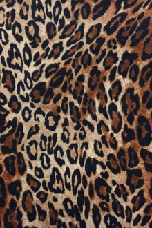 Italian Wool Blend Leopard Print Jersey0