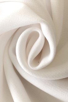 Polyester and Spandex Stretch Crepe in Ivory0
