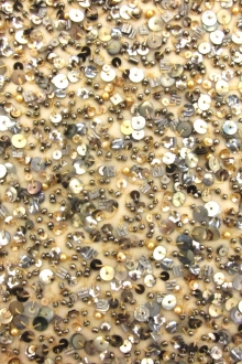 Novelty Sequins and Beads on Silk Chiffon0
