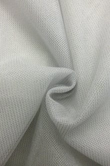 Metallic Nylon Tulle in Argento Bianco0