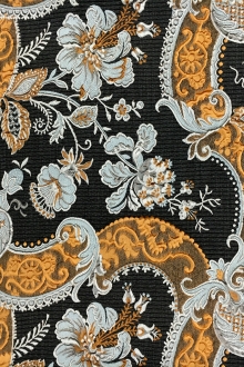 Cloqué Brocade with Large Swirls and Florals0