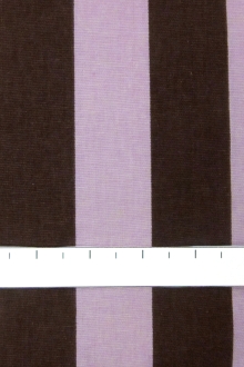 Cotton Canvas 1.5" Stripe In Brown And Pink0
