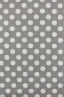 Cotton Jersey Polka Dot Print in Grey0