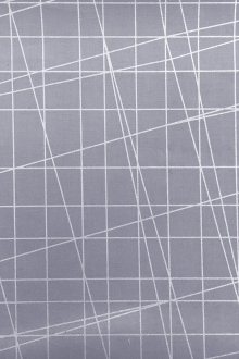 Cotton Broadcloth Metallic Grid Print in Slate0