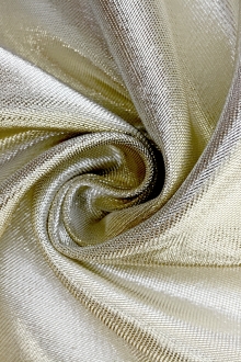 French Cotton Blend Iridescent Metallic Twill in Silver and Gold0