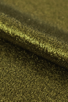 Bright Gold Crinkled Metallic Silk Blend Lamé