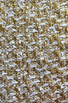 white and gold metallic tweed