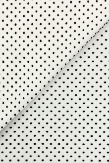 Black/White Swiss Dots Ditsy Floral Woven - Olga's Closet