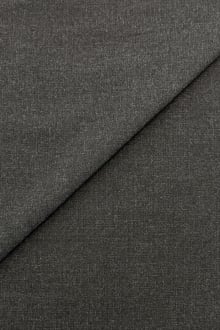 Italian Solid 2-Ply Double Sided Light Wool Flannel - Brown / Charcoal Grey  - Fabric by the Yard