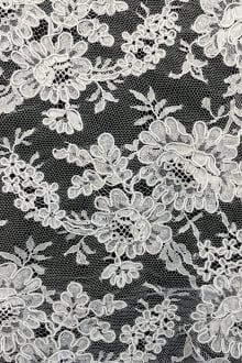 black gray beige straight strip of lace fabric. (801246)
