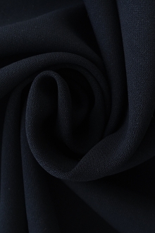 Polyester and Spandex Stretch Crepe in Midnight Navy0