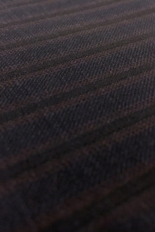 Italian Wool 140s Striped Suiting in Navy0